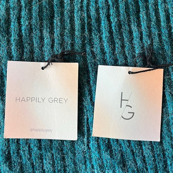 NWT Happily Grey Alpaca Blend Ribbed Turtleneck Sweater S - Picture 8 of 10